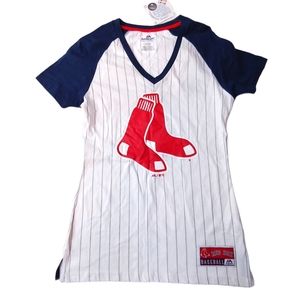 Majestic Fan Fashion RED SOX Short Sleeve Tee XS‎